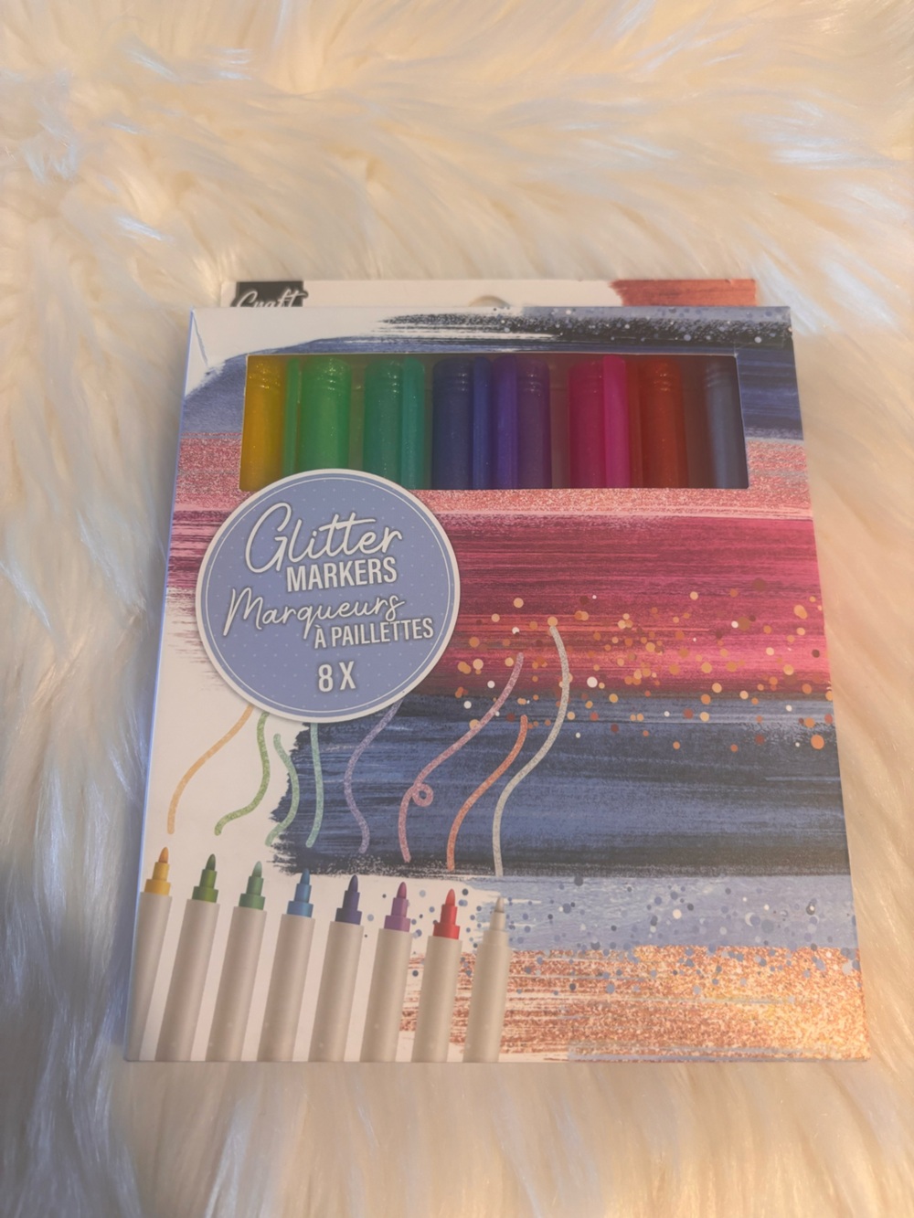 NEW Craft ID Glitter Markers 8-Pack - Multicolor Glitter Markers